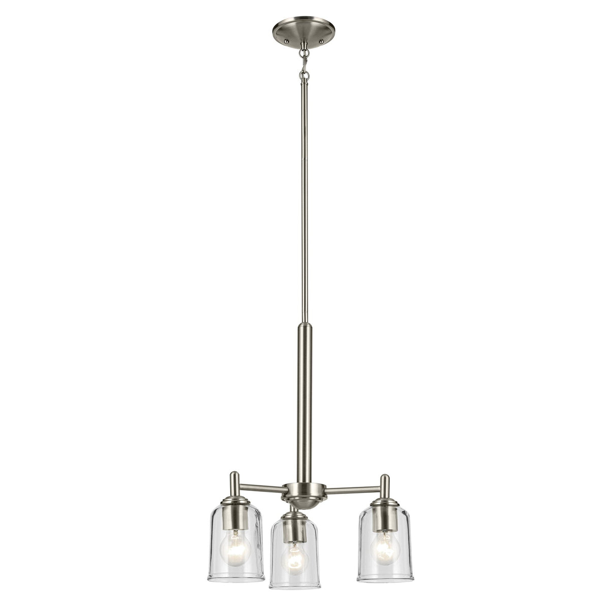 Kichler Shailene 3-Light Brushed Nickel Traditional Chandelier