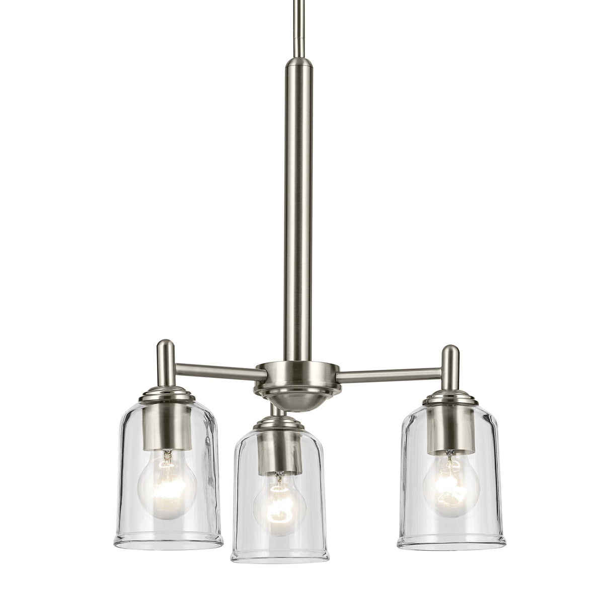 Kichler Shailene 3-Light Brushed Nickel Traditional Chandelier