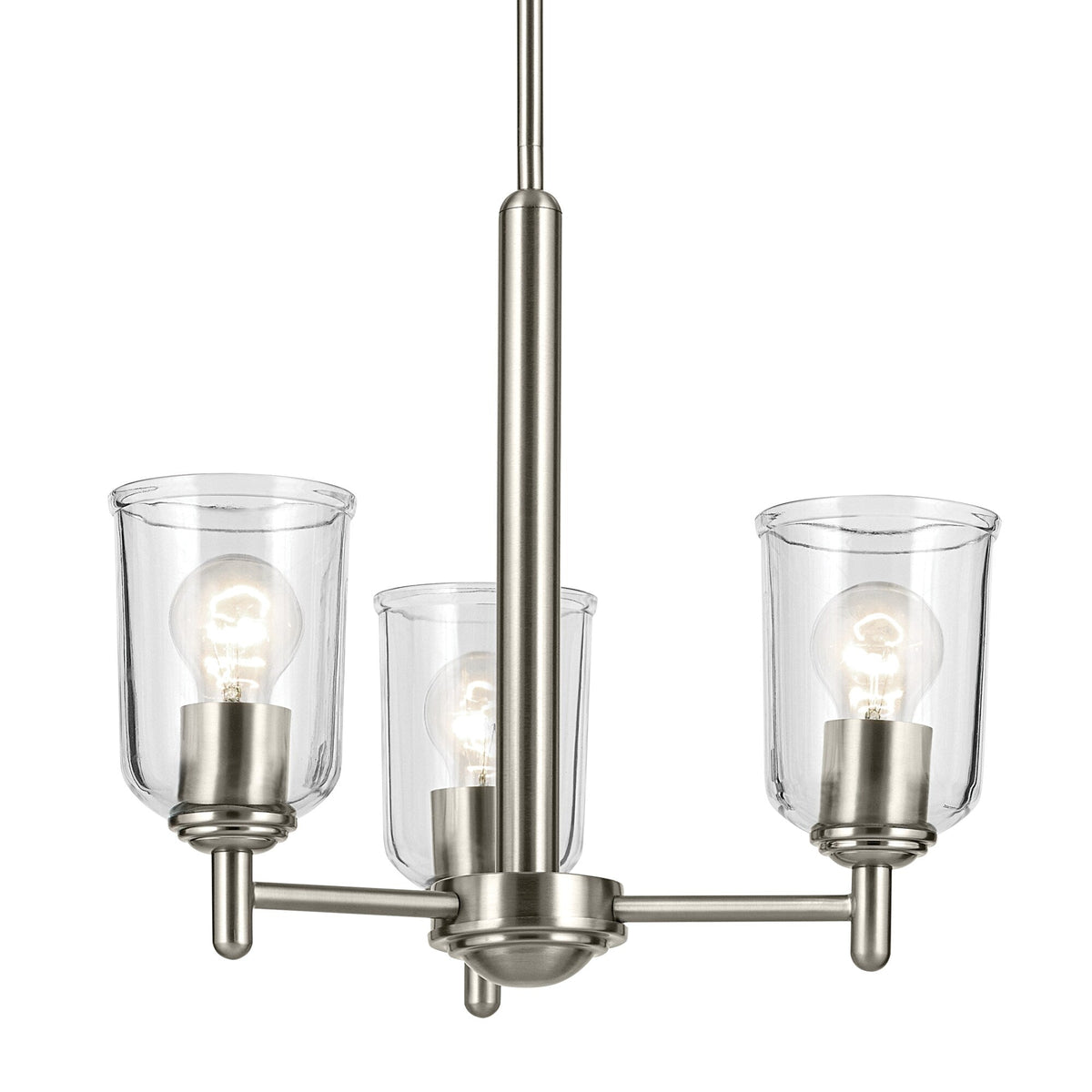 Kichler Shailene 3-Light Brushed Nickel Traditional Chandelier