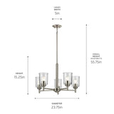 Kichler Shailene 5-Light Brushed Nickel Traditional Chandelier
