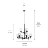 Kichler Shailene 9-Light Black Traditional Chandelier