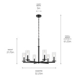 Kichler Crosby 6-Light Black Modern/Contemporary Chandelier