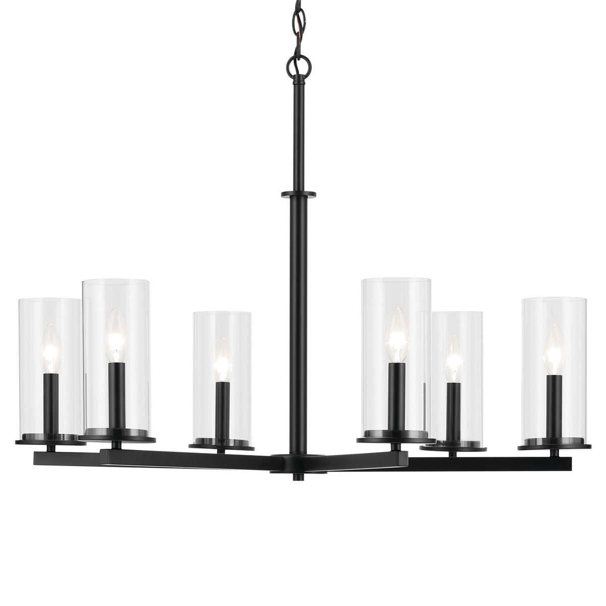 Kichler Crosby 6-Light Black Modern/Contemporary Chandelier