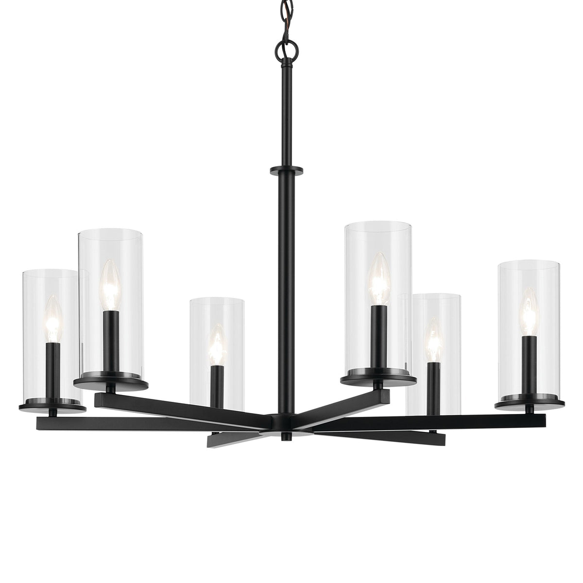 Kichler Crosby 6-Light Black Modern/Contemporary Chandelier