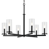 Kichler Crosby 6-Light Black Modern/Contemporary Chandelier