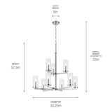 Kichler Crosby 9-Light Chrome Traditional Chandelier
