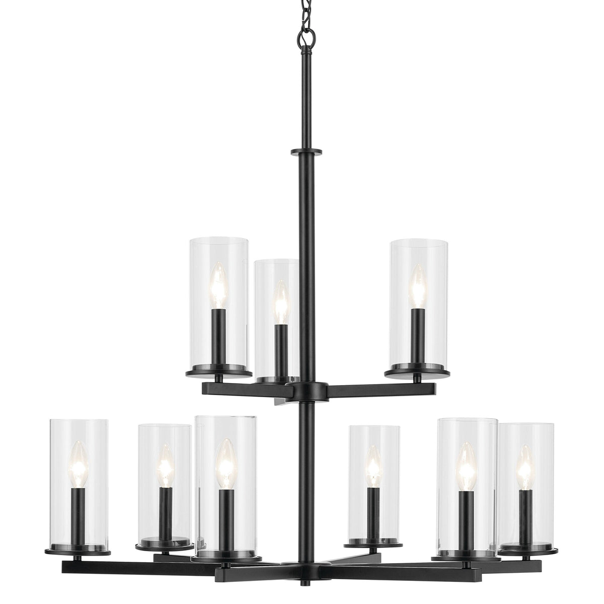 Kichler Crosby 9-Light Black Traditional Chandelier