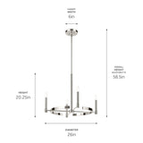 Kichler Tolani 4-Light Polished Nickel Vintage Bare Bulb Chandelier