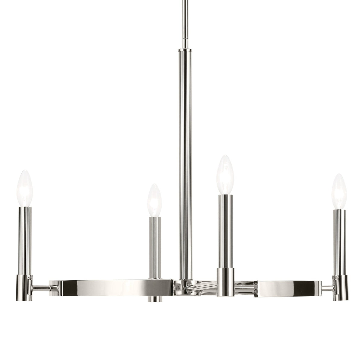 Kichler Tolani 4-Light Polished Nickel Vintage Bare Bulb Chandelier