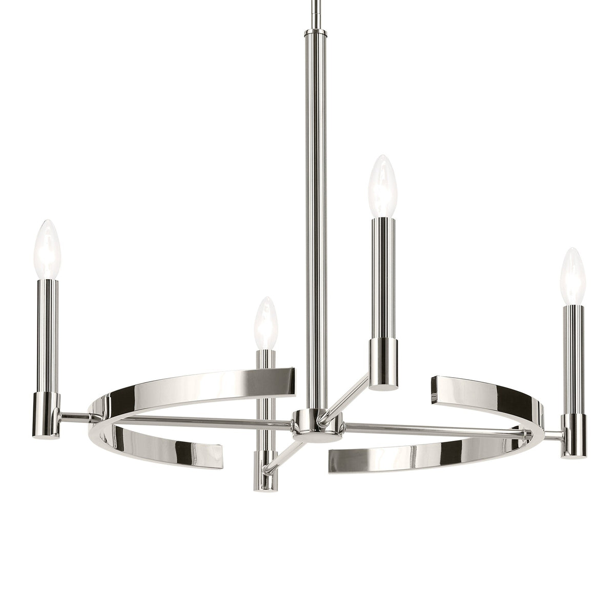Kichler Tolani 4-Light Polished Nickel Vintage Bare Bulb Chandelier