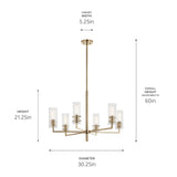 Kichler Velestino 6-Light Gold Modern/Contemporary Chandelier