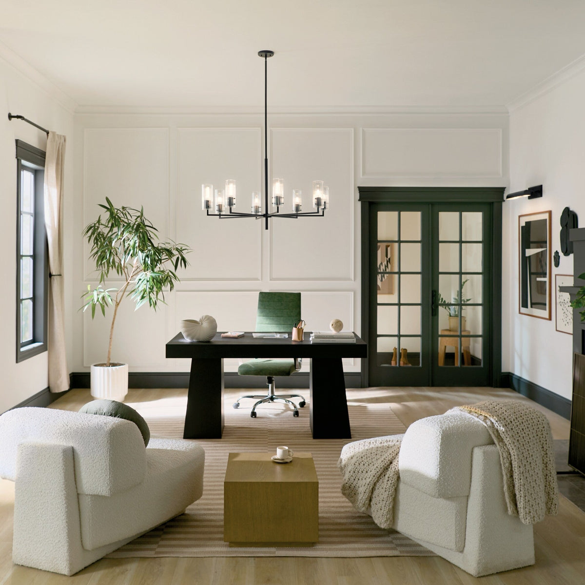 Kichler Velestino 8-Light Black Modern/Contemporary Chandelier