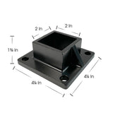 Ironcraft Accessory 1.75-in Black Metal Surface Mount For Aluminum Fence