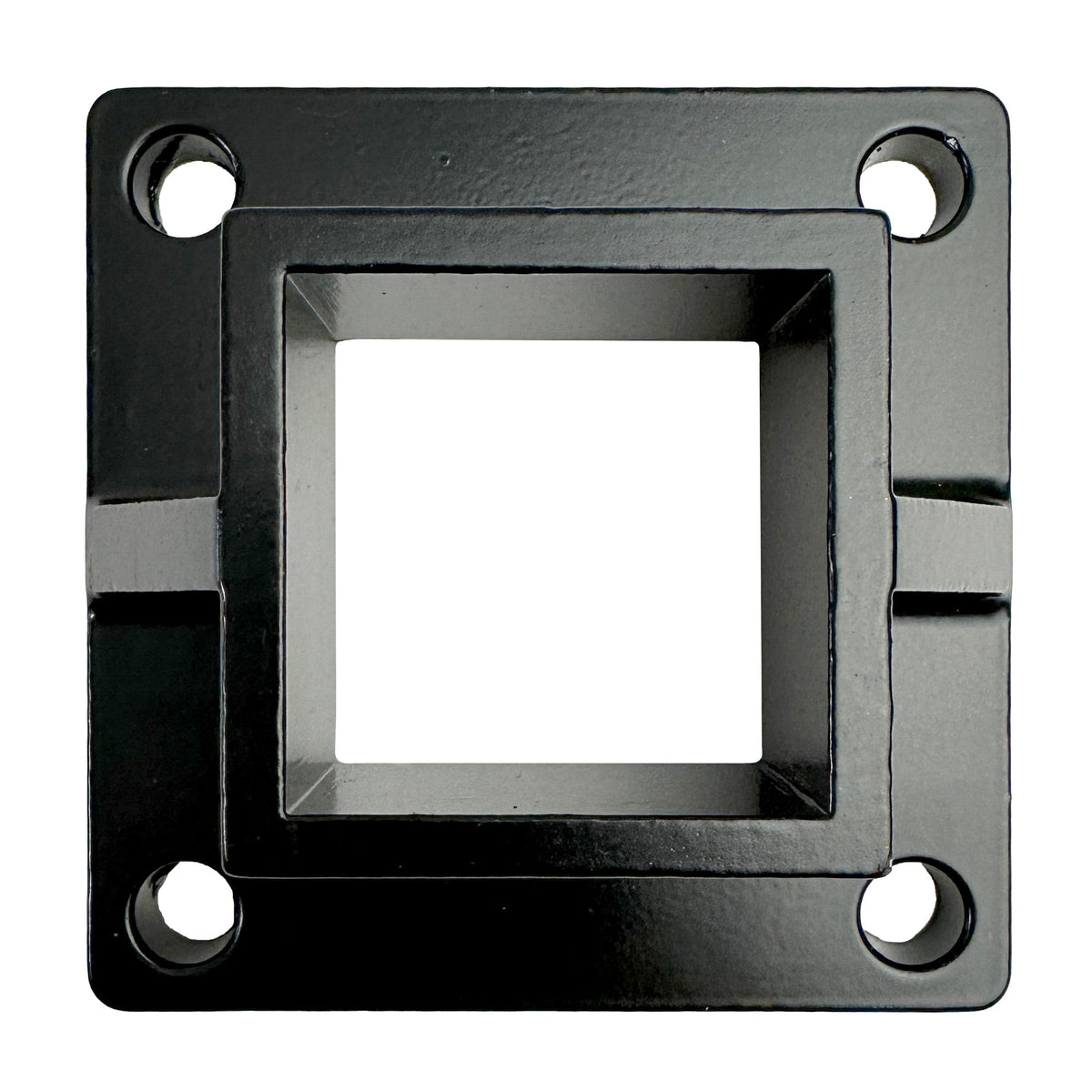 Ironcraft Accessory 1.75-in Black Metal Surface Mount For Aluminum Fence