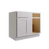 RELIABILT Parkstone 33-in W x 34.5-in H x 24-in D Grey Blind 1-Drawer Base Fully Assembled Plywood Cabinet (Flat Panel Shaker Style)