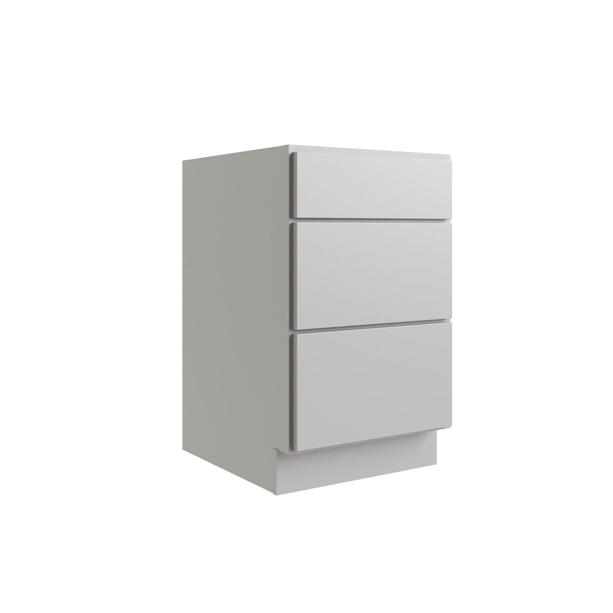 RELIABILT Parkstone 24-in W x 34.5-in H x 24-in D Grey 3-Drawer Base Fully Assembled Plywood Cabinet (Flat Panel Style)