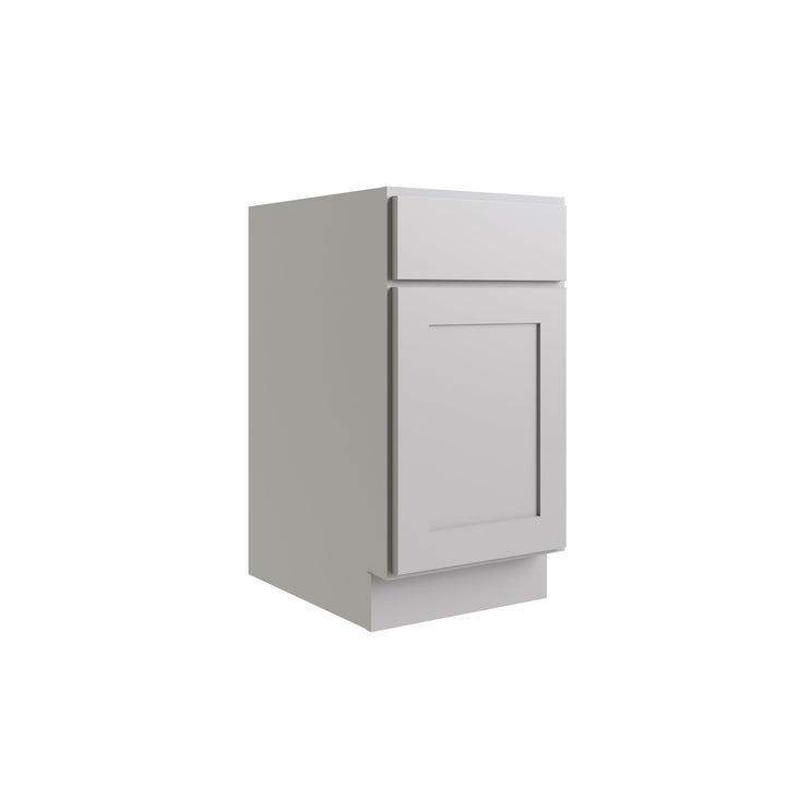 RELIABILT Parkstone 18-in W x 34.5-in H x 24-in D Grey 1-Drawer Base Fully Assembled Plywood Cabinet (Flat Panel Shaker Style)
