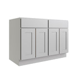 RELIABILT Parkstone 48-in W x 34.5-in H x 24-in D Grey 2-Drawers Base Fully Assembled Plywood Cabinet (Flat Panel Shaker Style)