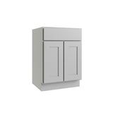 RELIABILT Parkstone 27-in W x 34.5-in H x 24-in D Grey Base Fully Assembled Plywood Cabinet (Flat Panel Shaker Door Style)