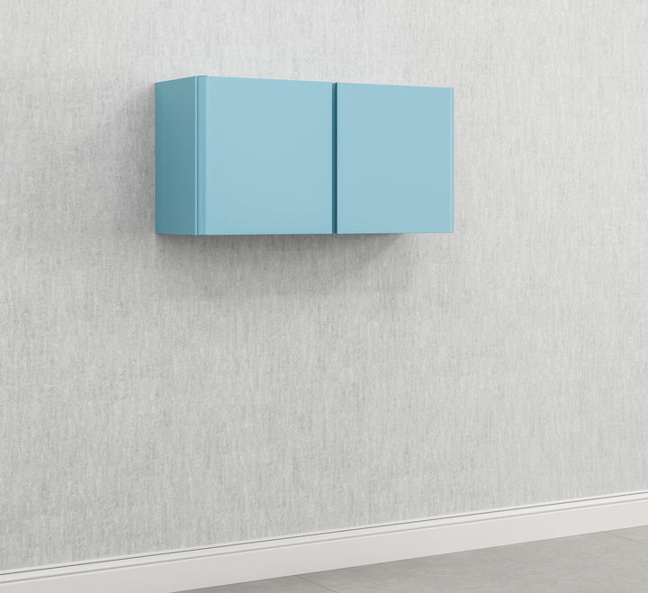 Everest 36-in W x 18-in H Steel Modern Blue Wall-mount Utility Storage Cabinet