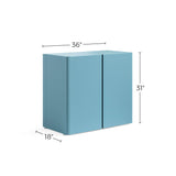 Everest 36-in W x 31-in H Steel Modern Blue Freestanding Utility Storage Cabinet