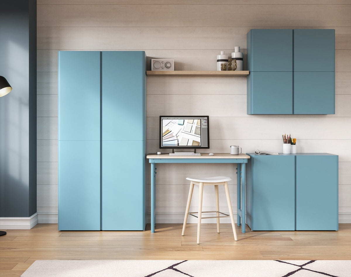 Everest 36-in W x 31-in H Steel Modern Blue Freestanding Utility Storage Cabinet