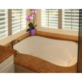 Studio Hourglass 60 in. Acrylic Rectangular Drop-in Whirlpool Bathtub in White - Super Arbor