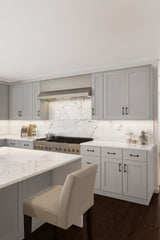 RELIABILT Parkstone 24-in W x 34.5-in H x 24-in D Grey 1-Drawer Base Fully Assembled Plywood Cabinet (Flat Panel Shaker Style)