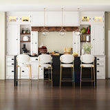 FUFU&GAGA Black Mdf Base with Mdf Top Kitchen Cart (16-in x 90.4-in x 32.7-in)