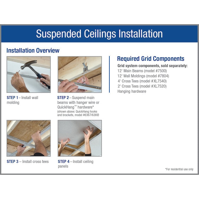 Armstrong Ceilings 2-ft x 2-ft Single Raised White Mineral Fiber Drop Ceiling Tile (6-Pack, 24-sq ft / Case)