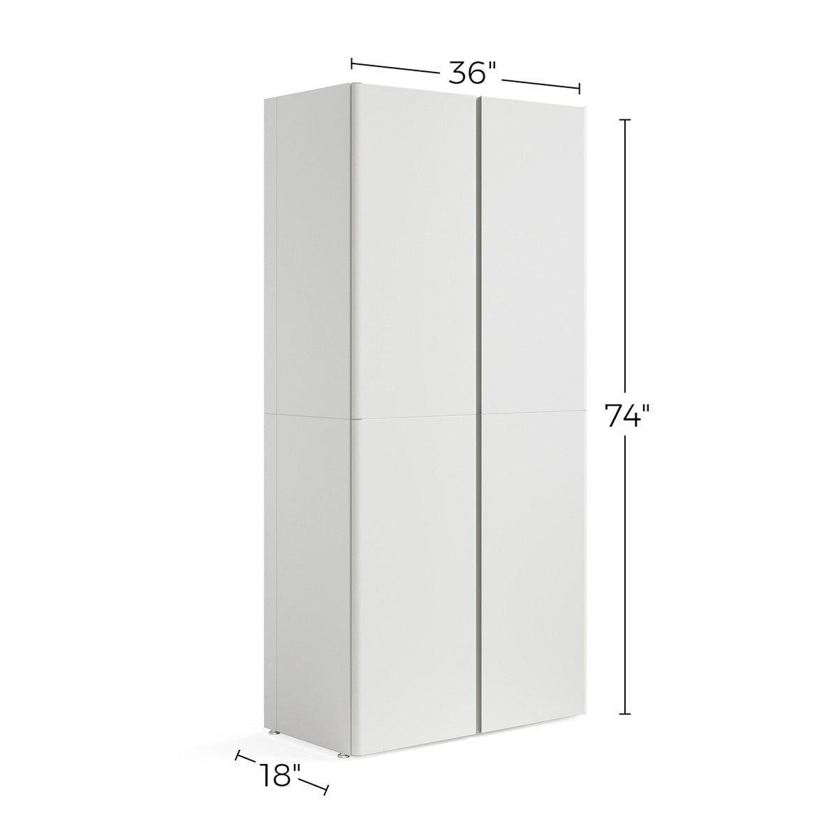 Everest 36-in W x 74-in H Steel Cloud White Freestanding Utility Storage Cabinet