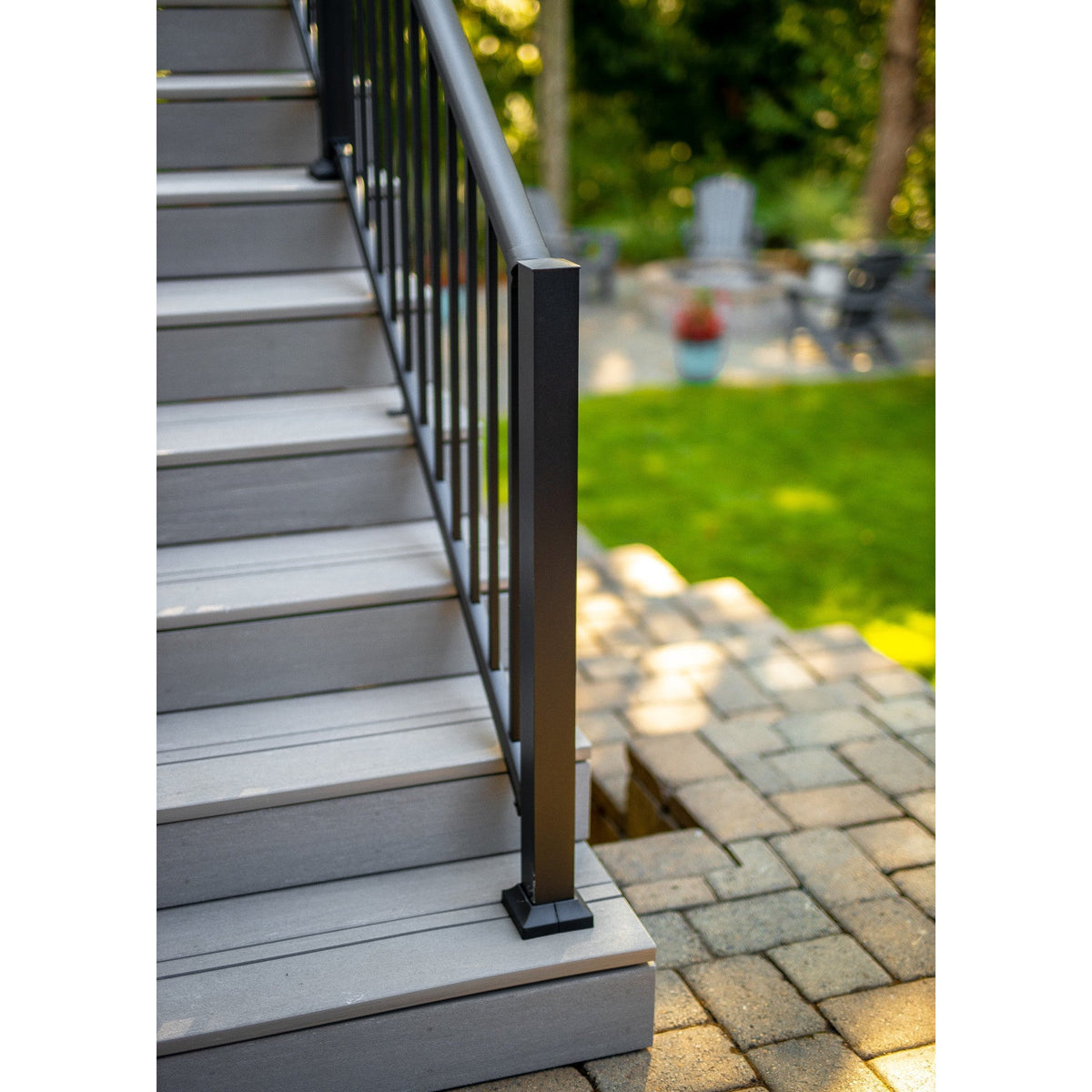Fiberon CitySide 3-ft x 36-in Obsidian Aluminum Deck Rail Kit