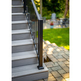Fiberon 3-in x 2.5-in CitySide Matte Black Aluminum Rail Bracket (2-Pack)