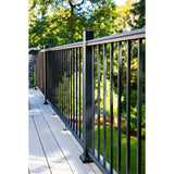 Fiberon CitySide Matte Black Aluminum Deck Line Post