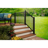 Fiberon 6-in x 4-in CitySide Matte Black Aluminum Post Connector (4-Pack)