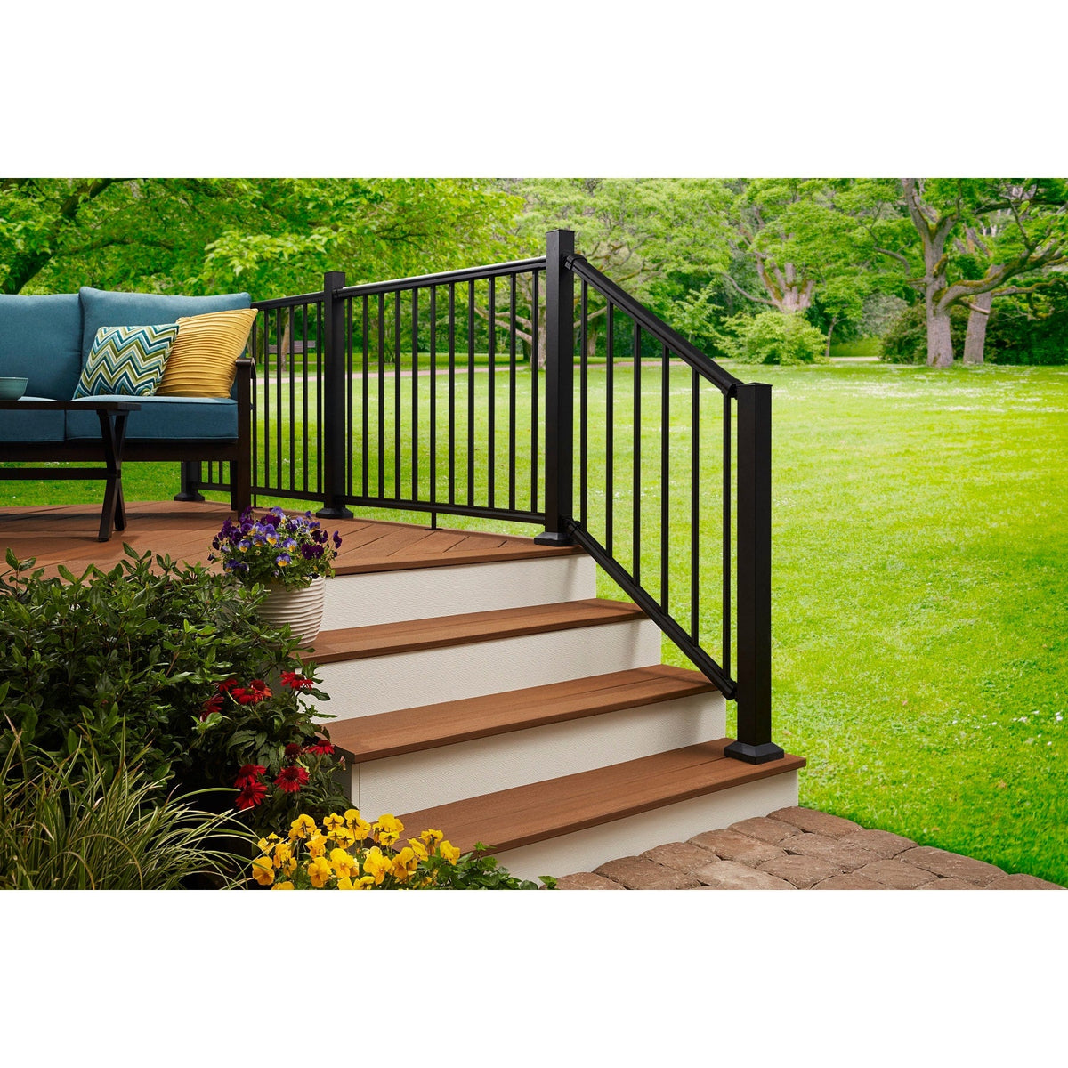 Fiberon CitySide 3-ft x 36-in Obsidian Aluminum Deck Rail Kit