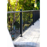 Fiberon 6-in x 4-in CitySide Matte Black Aluminum Post Connector (4-Pack)