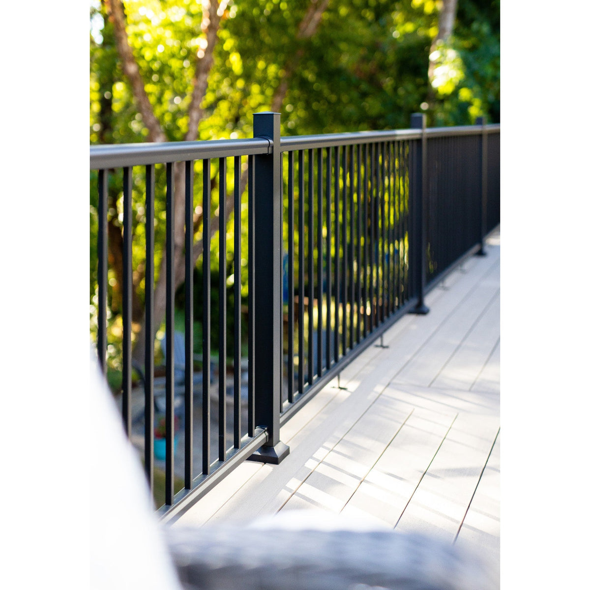 Fiberon 3-in x 2.5-in CitySide Matte Black Aluminum Rail Bracket (2-Pack)