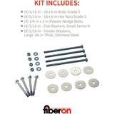 Fiberon 6-in x 4-in CitySide Matte Black Aluminum Post Connector (4-Pack)