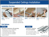 Armstrong Ceilings Fine Fissured Contractor Drop Ceiling Tiles, 24-in x 24-in, Tegular 15/16-in Edge, White, 16-Pack