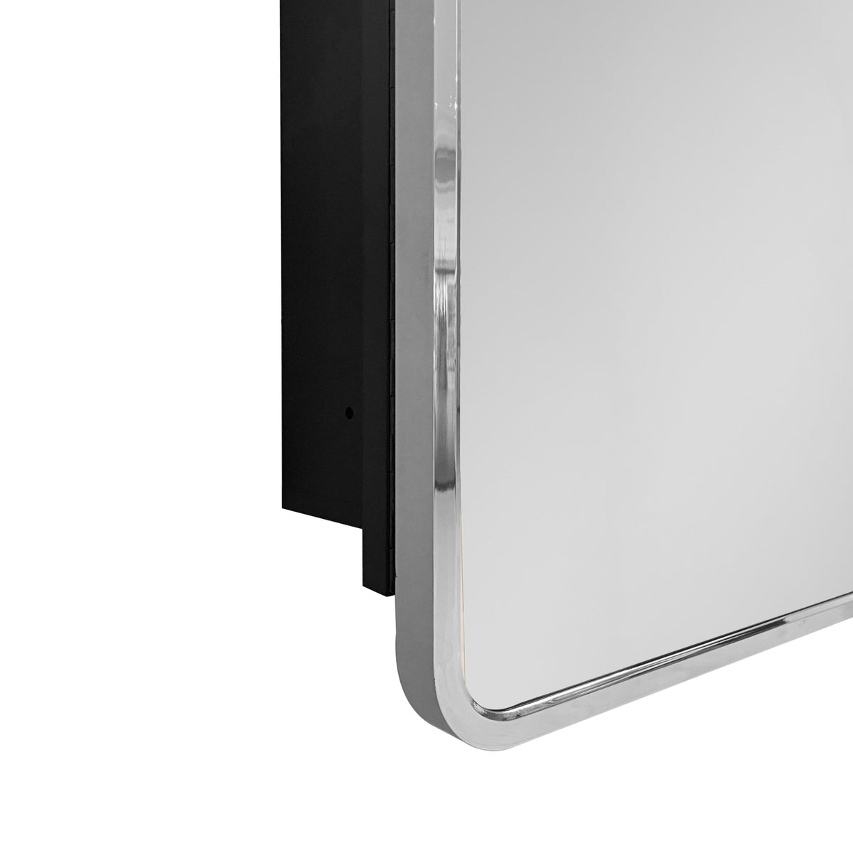 AAZJ AS 24-in x 30-in Surface/Recessed Mount Silver Mirrored Medicine Cabinet