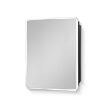 AAZJ AS 24-in x 30-in Surface/Recessed Mount Silver Mirrored Medicine Cabinet
