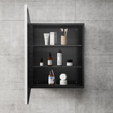 AAZJ AS 24-in x 30-in Surface/Recessed Mount Silver Mirrored Medicine Cabinet