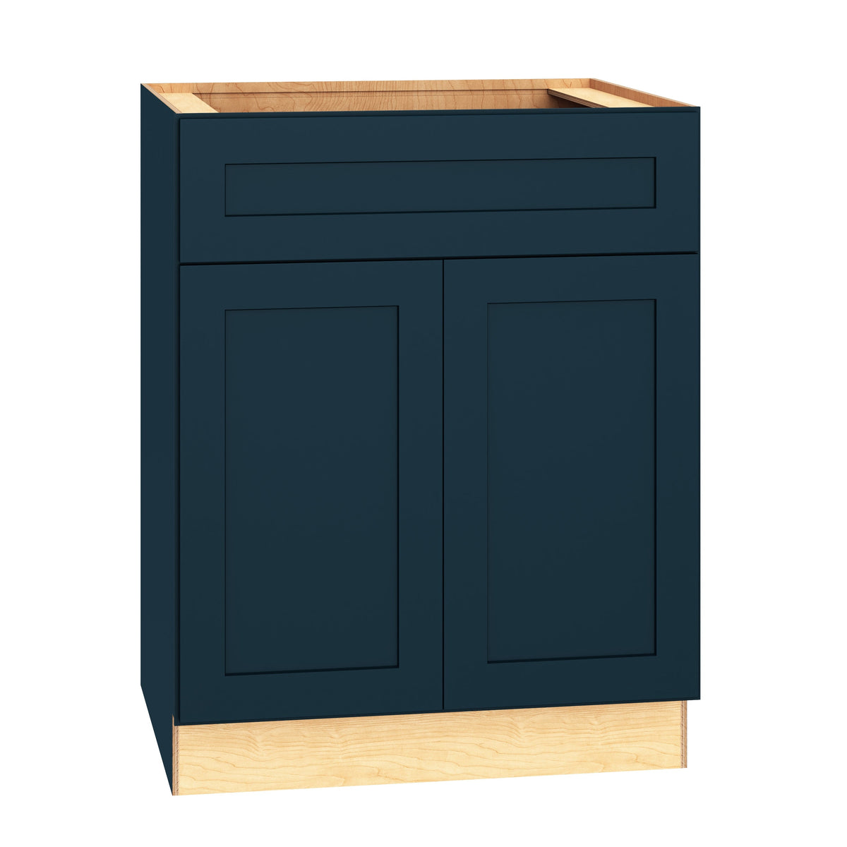 Diamond Express Jamestown 27-in W x 34.5-in H x 24-in D Regatta Blue 1-Drawer Base Fully Assembled Plywood Cabinet (Recessed Panel Square Style)