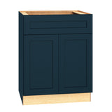 Diamond Express Jamestown 27-in W x 34.5-in H x 24-in D Regatta Blue 1-Drawer Base Fully Assembled Plywood Cabinet (Recessed Panel Square Style)