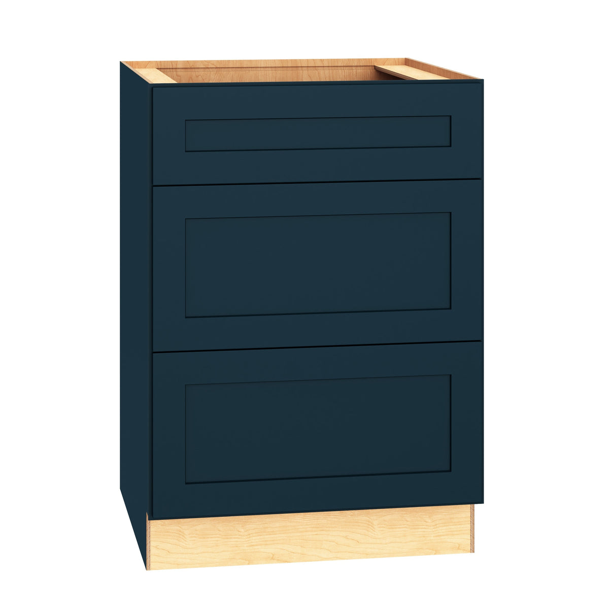 Diamond Express Jamestown 24-in W x 34.5-in H x 24-in D Regatta Blue 1-Drawer Base Fully Assembled Plywood Cabinet (Recessed Panel Square Style)