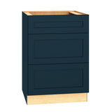 Diamond Express Jamestown 24-in W x 34.5-in H x 24-in D Regatta Blue 1-Drawer Base Fully Assembled Plywood Cabinet (Recessed Panel Square Style)