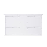 WELLFOR GRACE Solid Wood 55-in x 30-in Surface Mount White Mirrored Soft Close Medicine Cabinet