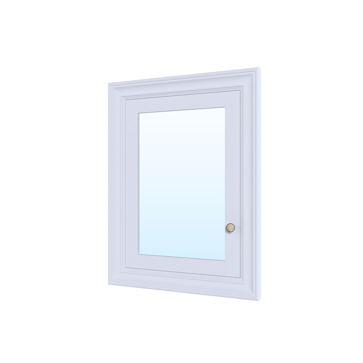 WELLFOR GRACE Solid Wood 24-in x 32-in Recessed Mount White Mirrored Soft Close Medicine Cabinet