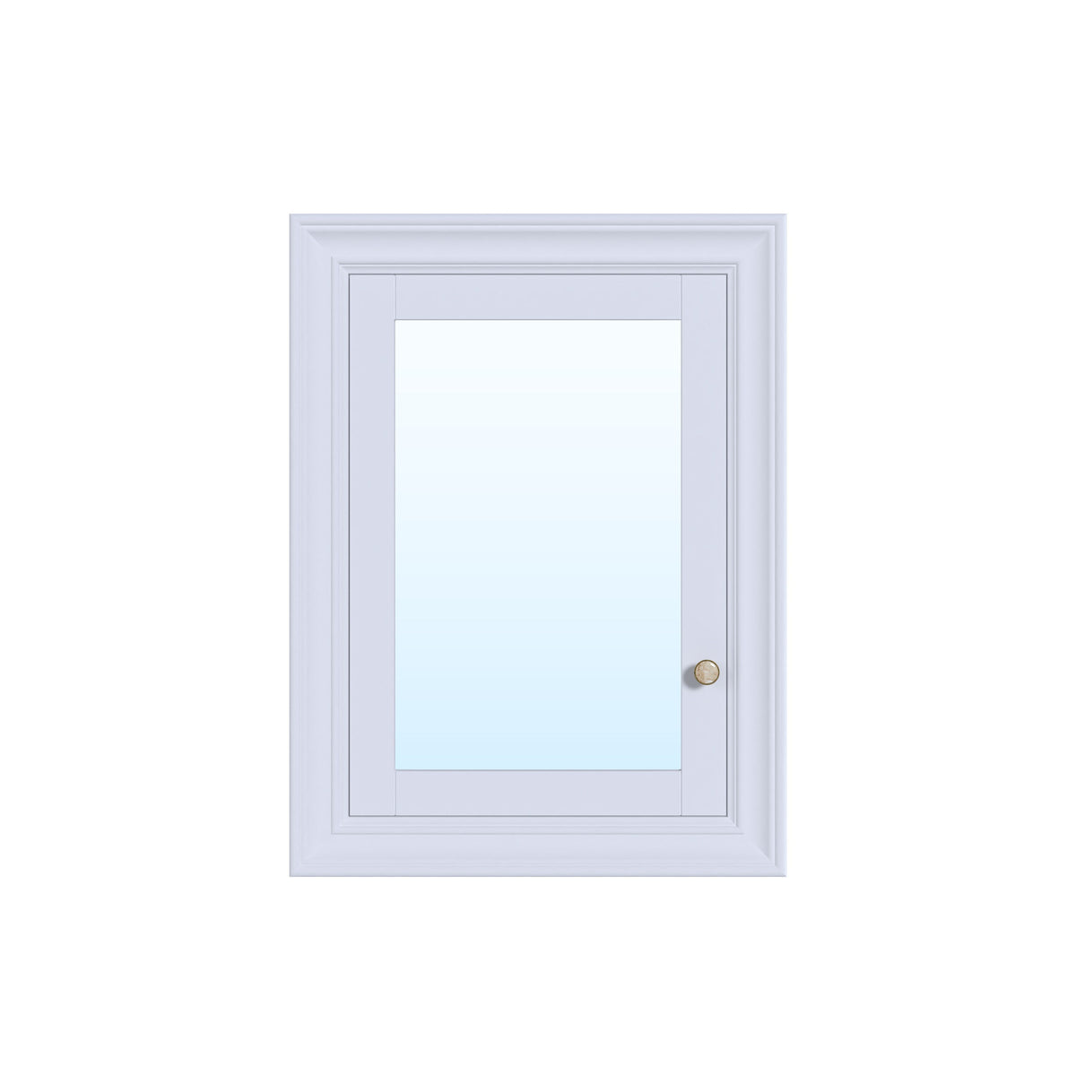 WELLFOR GRACE Solid Wood 24-in x 32-in Recessed Mount White Mirrored Soft Close Medicine Cabinet